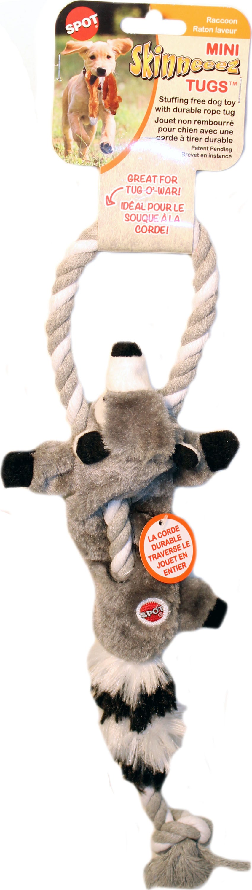 Skinneeez Mini Tugs Racoon, 14 in - Plush