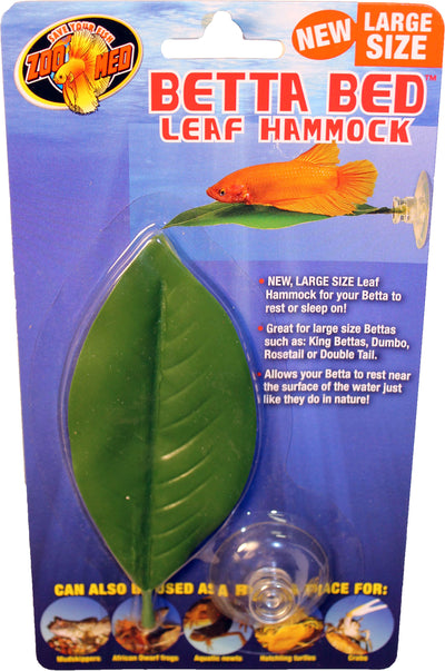 Zoo Med Betta Bed Leaf Hammock, Green, LG - Plastic Plants