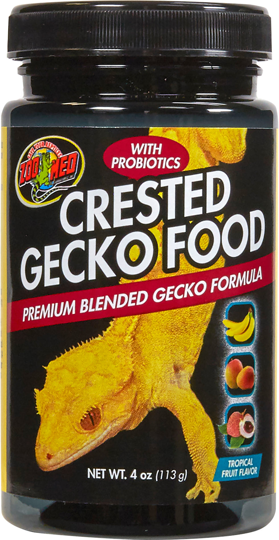 Zoo Med Crested Gecko Food Premium Blended Formula, Fruit Punch, 4 oz - General
