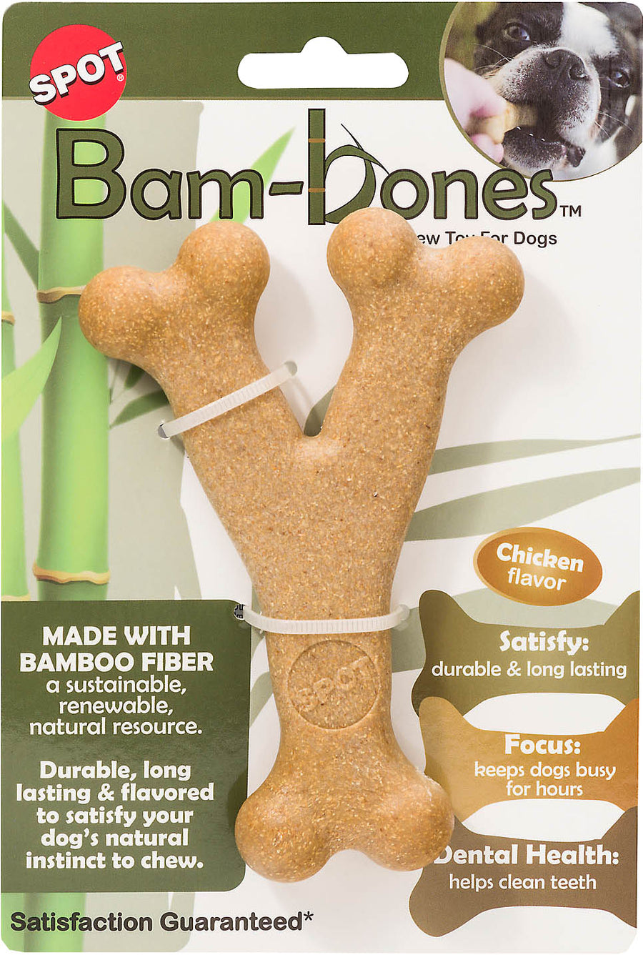 Spot Bambone Wish Bone, Chicken, 5.25 in - Hard Plastic