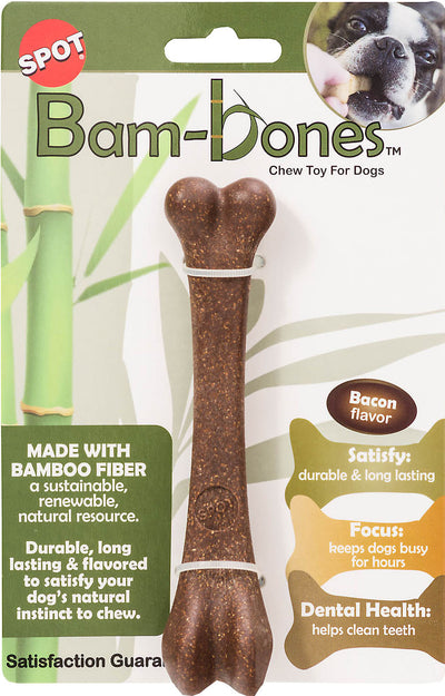Spot Bambone Bone, Bacon, 5.75 in - Hard Plastic