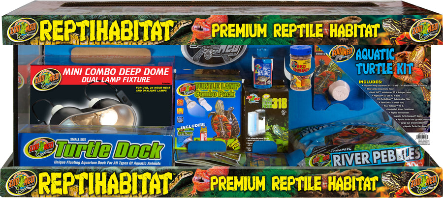 Zoo Med Reptihabitat Premium Aquatic Turtle Kit, 20 gal-30x12x12 in - Starter Kits