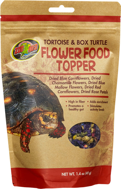 Zoo Med Tortoise & Box Turtle Flower Food Topper, 1.4 oz - Turtle/Tortoise
