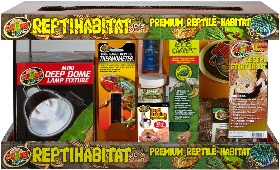 Zoo Med Reptihabitat Premium Desert Starter Kit, 10 gal-20x10x12 in - Starter Kits