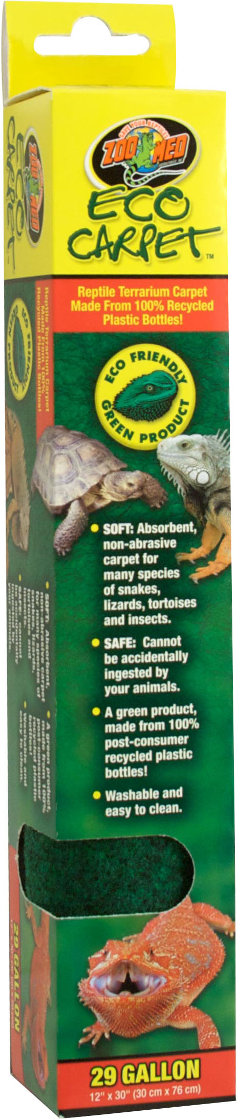 Zoo Med Eco Terrarium Carpet, Green, 29 gal