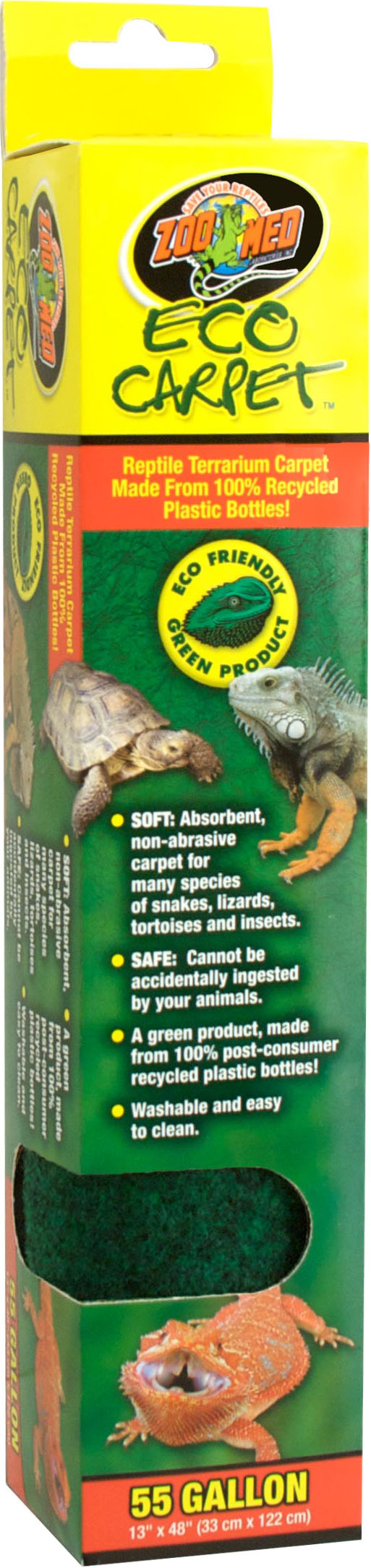 Zoo Med Eco Terrarium Carpet, Green, 55 gal