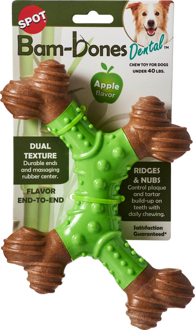 Spot Bambone Dental x-Bone, Apple, 8 in - Hard Plastic