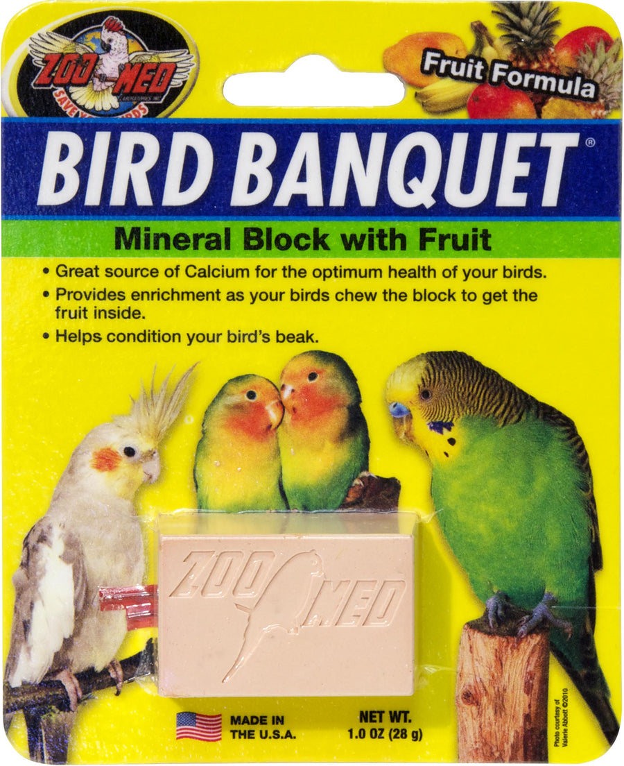 Zoo Med Bird Banquet Mineral Block Fruit Formula, Fruit, SM - Supplements