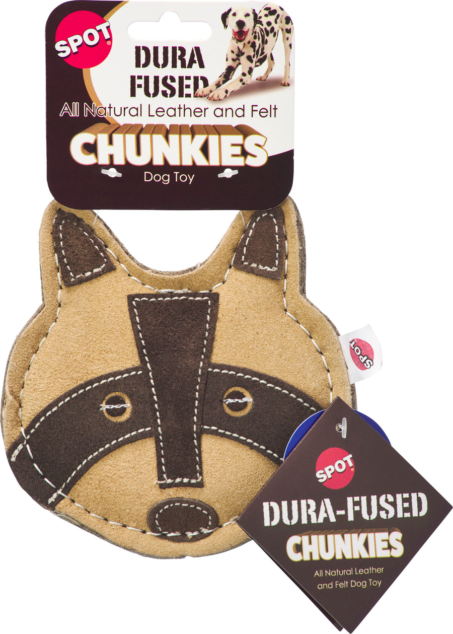 Spot Dura-Fused Leather Chunky Raccoon, 5 in - Canvas