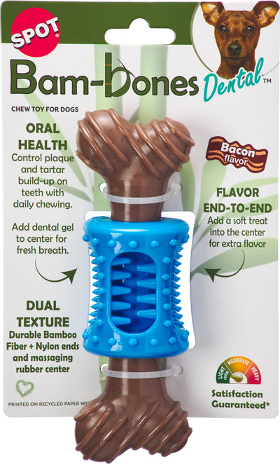 Spot Bambone Dental Chew, Bacon, 6.5 in - Hard Plastic