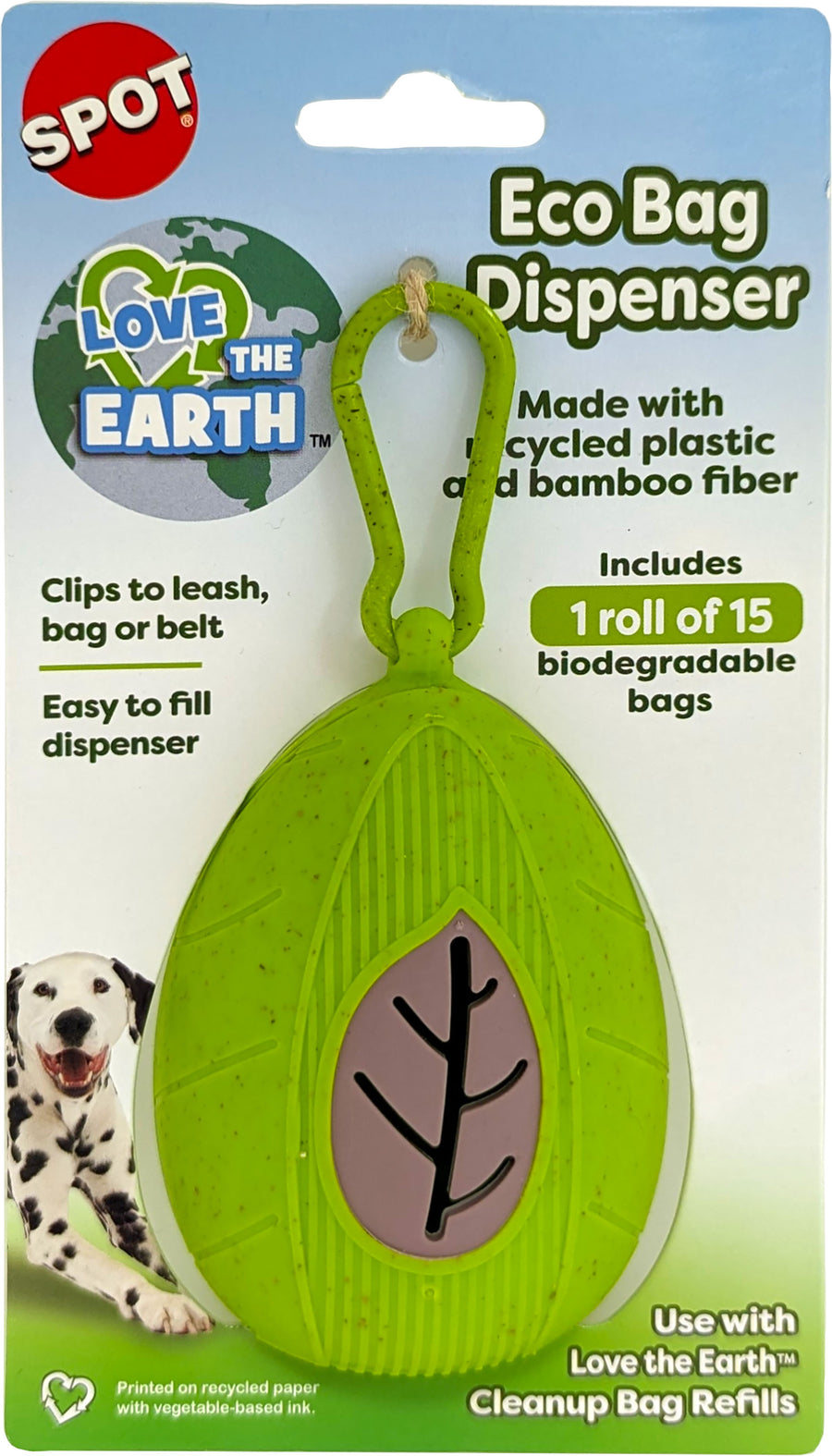 Spot Love the Earth Eco Bag Dispenser, 4 in - Waste Pick Up