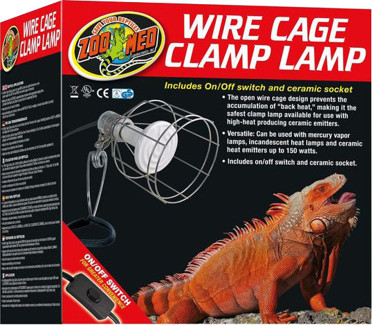 Zoo Med Repti Wire Cage Clamp Lamp, Silver, 150w - Domes