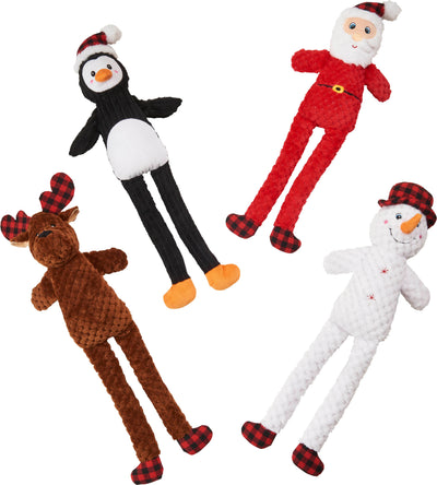 Spot Holiday Plaid Long Legs Dog Toys Assorted, Assorted, 23 in - Christmas