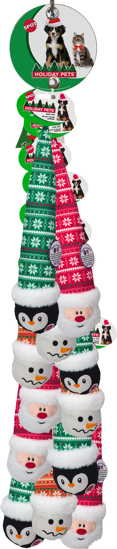 Spot Holiday Snowball Flingers Dog Toys Clipstrip, Assorted - Christmas