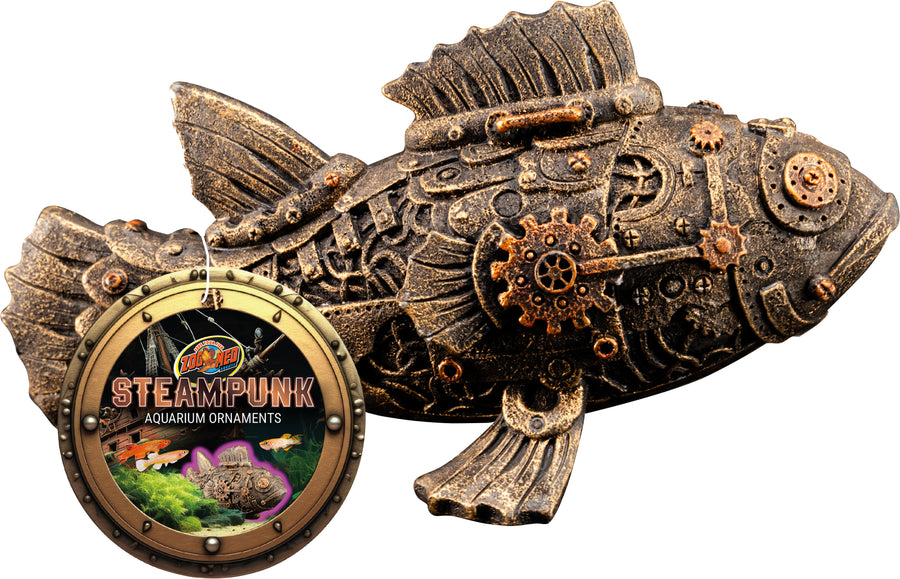 Zoo Med Steampunk Aquarium Ornament, Fish - Resin