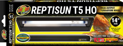 Zoo Med Reptisun t5 Ho with 10.0 Terrarium Hood, 14 in - Strip Lights