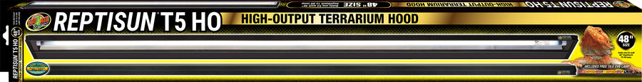 Zoo Med Reptisun t5 Ho with 10.0 Terrarium Hood, 48 in - Strip Lights
