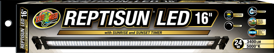 Zoo Med Reptisun LED with Sunrise and Sunset Timer, 16in-34 Watt - Specialty