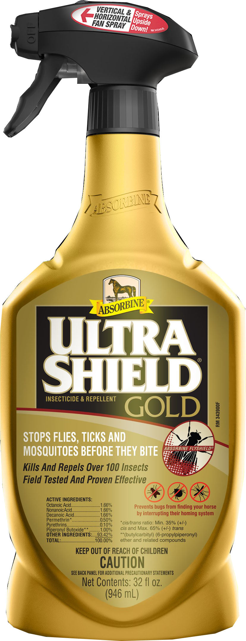 Absorbine Ultrashield Gold Insecticide, 32 oz - Ready to Use
