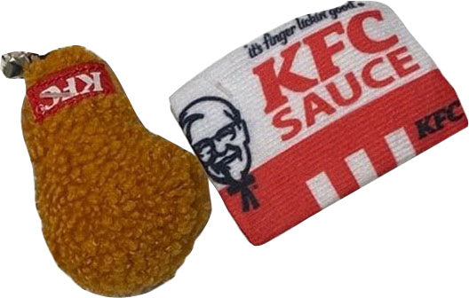 Spot Kfc Sauce Pack & Drumstick with Catnip Toy, 2 pk