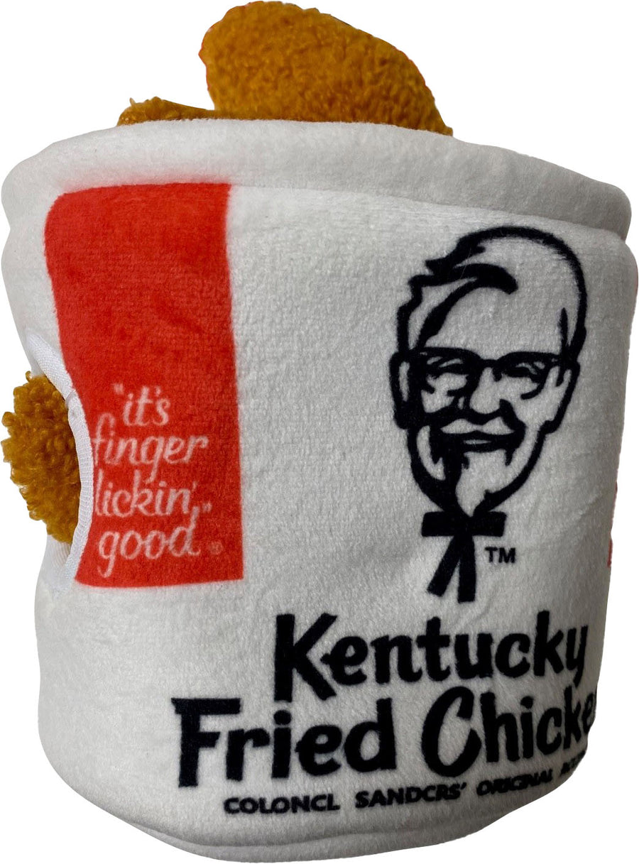Spot Kfc Plush Soft Puzzle Bucket Dog Toy, 6 in