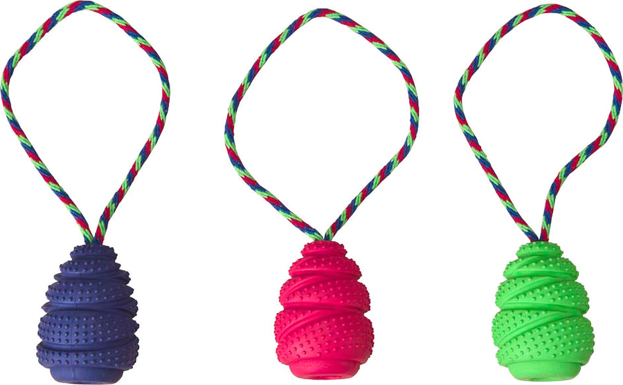 Spot Barrett Tough Tornado Tug Dog Toy, Assorted, 4.25 in - Rubber
