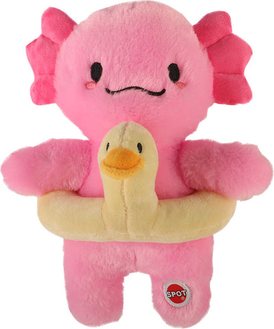 Spot Axolotl with Duck Tube Dog Toy, 10 in - Plush