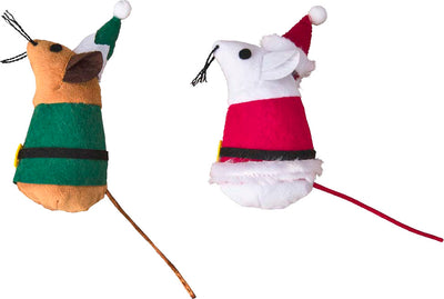 Spot Holiday Mice Cat Toy, Assorted, 4 in - Chrismas