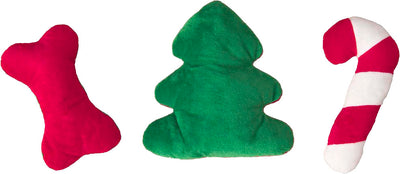 Spot Holiday Medium Dog Toys, Assorted, 6 in-3 pk - Christmas