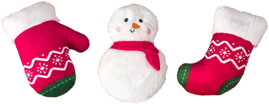 Spot Holiday Large Dog Toys, Assorted, 8 in-3 pk - Christmas