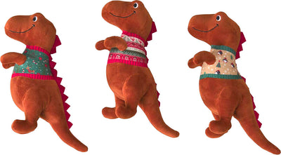Spot Holiday Dinosaur Dog Toy, Assorted, 10 in - Christmas
