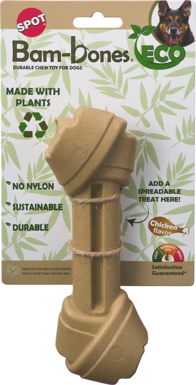 Spot Bambone Eco Knot Bone, Chicken, 7.5 in - Hard Plastic