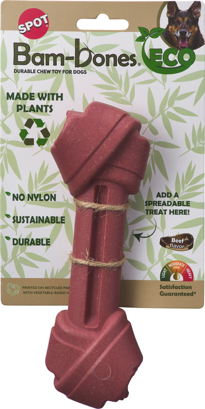 Spot Bambone Eco Knot Bone, Beef, 7.5 in - Hard Plastic