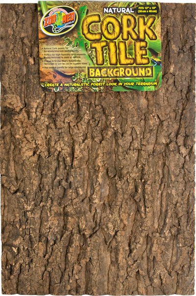 Zoo Med Natural Cork Tile Background, Natural, md-12x18 - Wood/Vines