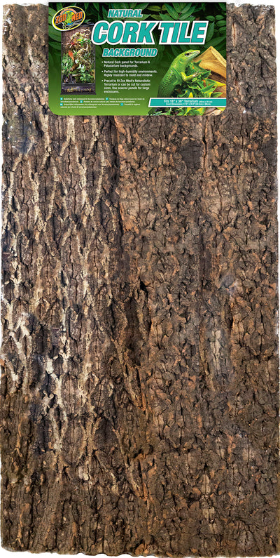 Zoo Med Natural Cork Tile Background, Natural, 18x36 in - Wood/Vines