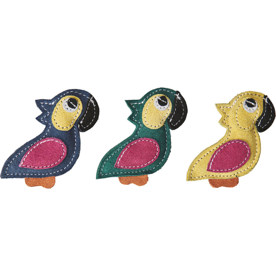 Spot Dura-Fuse Leather Parrot/Nip, Assorted, 3 in - Catnip