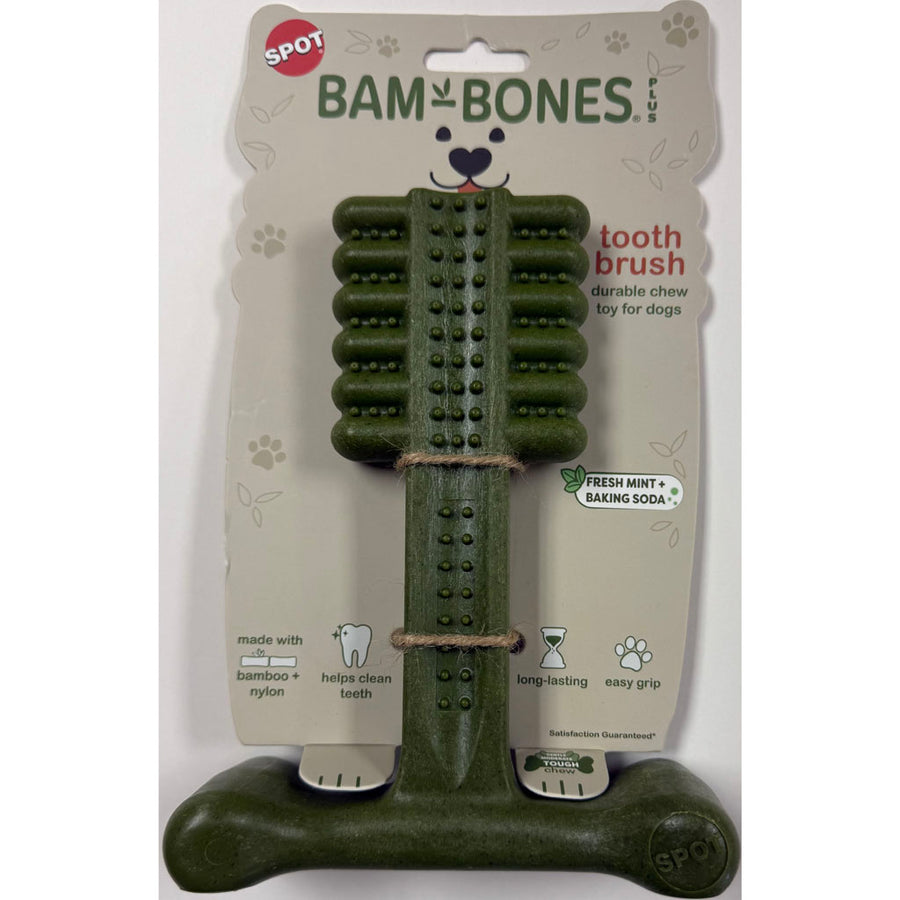 Spot Bambone Plus Toothbrush, Mint, 7 in - Hard Plastic