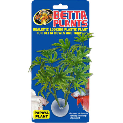 Zoo Med Betta Plant Papaya Plastic Plant, Green - Plastic Plants