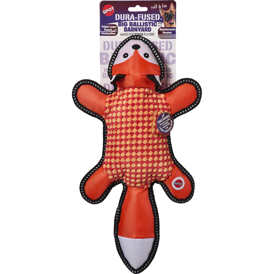 Spot Dura-Fused Fox Dog Toy, 16 in - Canvas