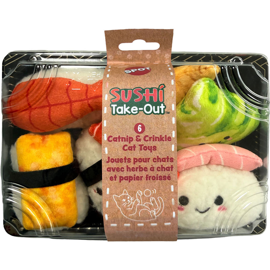 Spot Sushi Nigiri Set with Catnip Cat Toy, 6 pc