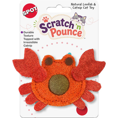 Spot Scratch n Pounce Catnip&loofah Crab Cat Toy, 4 in
