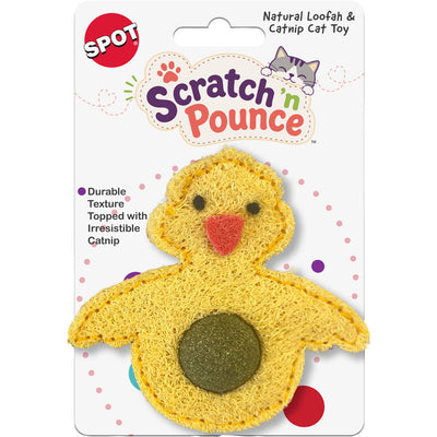 Spot Scratch n Pounce Catnip&loofah Duck Cat Toy, 4 in