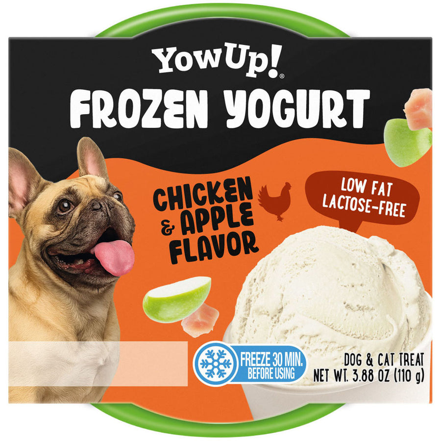 Yow Up Dog Frozen Yogurt Dog Treat, Chicken/Apple, 3.9 oz - Soft Treats