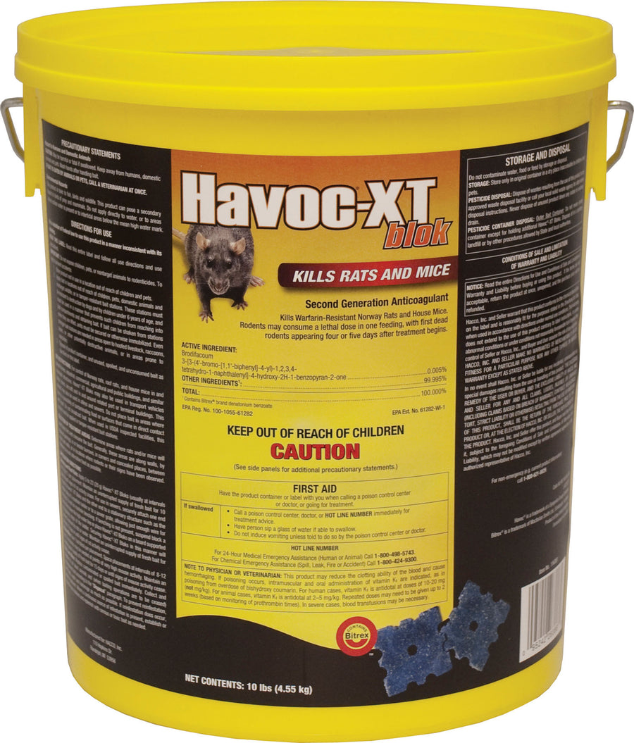 Havoc Xt Blok Rodenticide Bait, 10 lb - Killing Agents