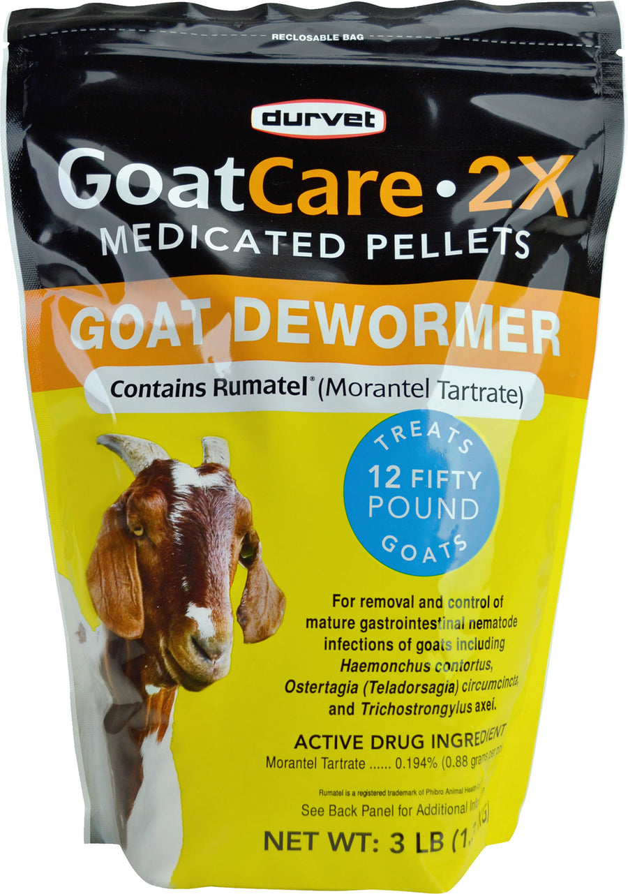 Durvet Goatcare-2x Morantel Tartrate Dewormer, 3 lb - Feed Pellets & Granules