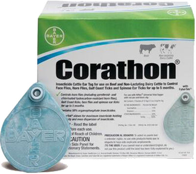 Elanco Corathon Insecticide Cattle Ear Tag, Slate, 20 pk - Insecticide Ear Tags