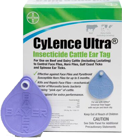 Cylence Ultra Insecticide Cattle Ear Tag, 20 pk - Insecticide Ear Tags
