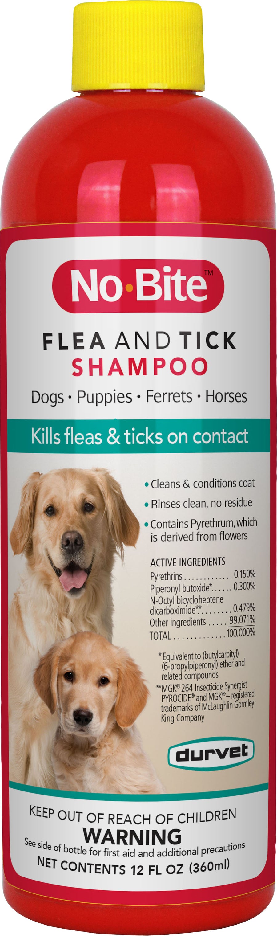 No-Bite Flea & Tick Shampoo, 12 oz - Shampoos/Dips