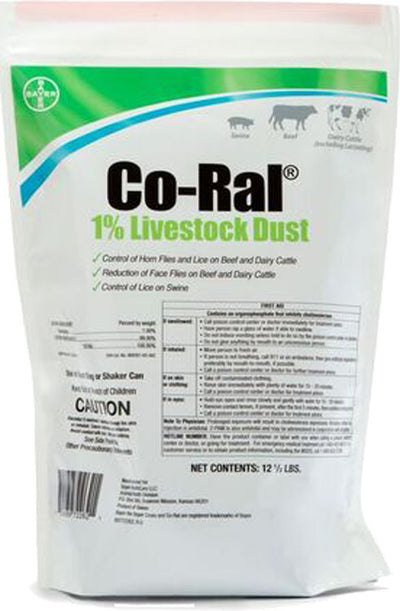 Co-Ral 1% Livestock Dust, 12.5 lb - Insecticide Dust and Bags
