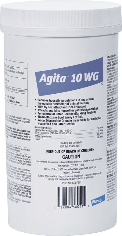 Elanco Agita 10 Wg Spray Insecticide, 1 kg - Insecticide on Animal- RTU